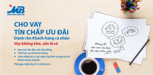 MB cho vay tín chấp ưu đãi khách hàng cá nhân