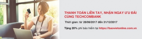 Ưu đãi siêu hấp dẫn dành cho chủ thẻ Techcombank