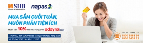 Mua sắm cuối tuần, muôn phần tiện ích cùng SHB