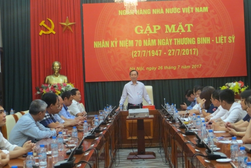 NHNN: Gặp mặt tri ân các thương binh, con liệt sĩ trong ngành