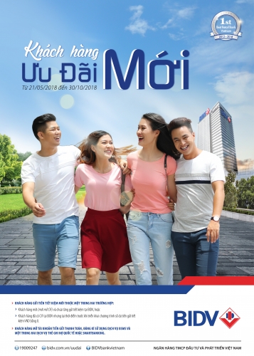 BIDV dành hơn 7 tỷ đồng ưu đãi cho khách hàng mới gửi tiết kiệm