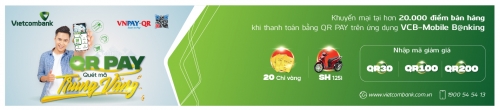 Cơ hội trúng SH 125i khi thanh toán bằng QR Code trên VCB – Mobile B@nking