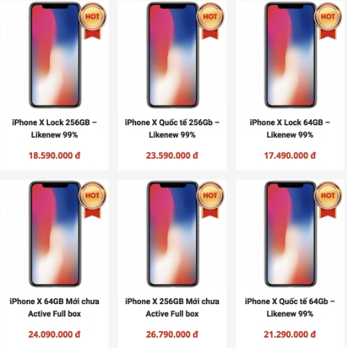 iPhone X hàng cũ, giá thấp đổ về Việt Nam iPhone X hàng cũ, giá thấp đổ về Việt Nam