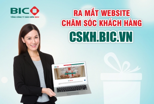 BIC ra mắt website chăm sóc khách hàng trực tuyến