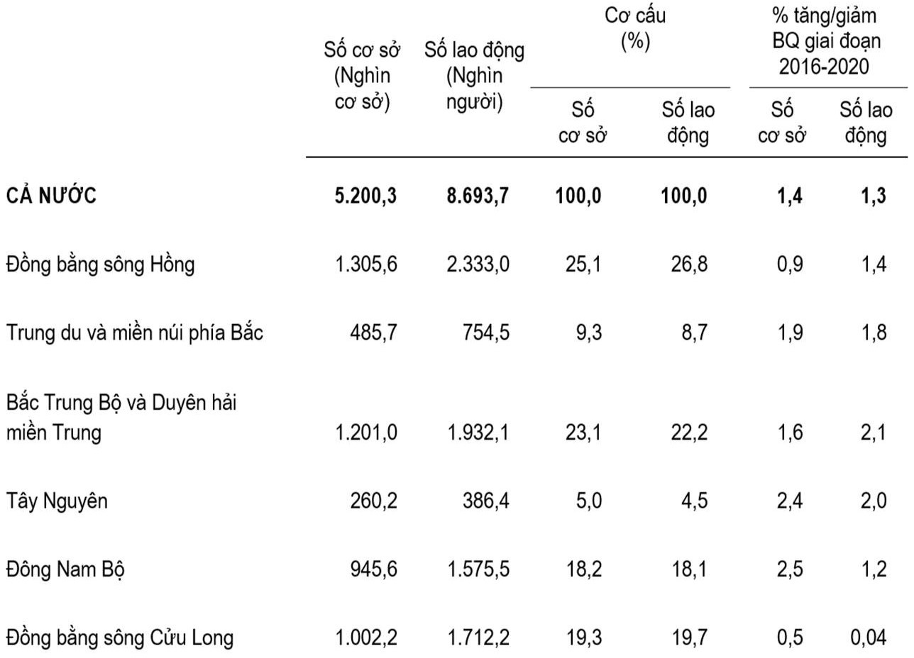 tong quan chung ve hoat dong cua cac co so san xuat kinh doanh ca the trong nam 2020
