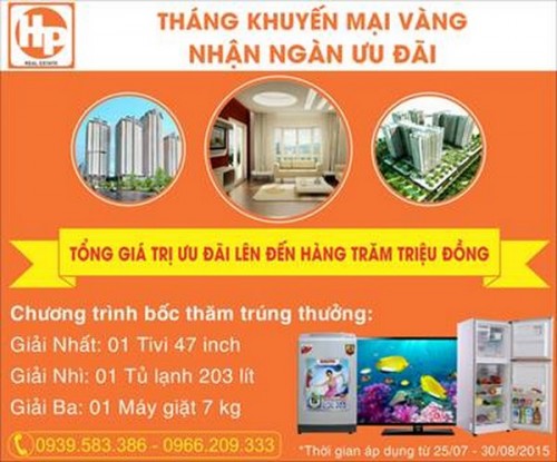 Khuyến mại hàng trăm triệu khi mua căn hộ Hải Phát