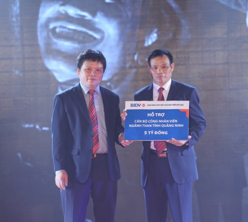 BIDV hỗ trợ ngành than tỉnh Quảng Ninh 5 tỷ đồng khắc phục thiệt hại do mưa lũ