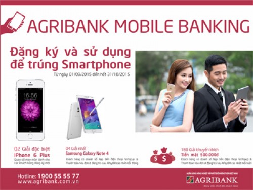 Cơ hội trúng iPhone 6 Plus khi đăng ký và sử dụng Agribank Mobile Banking Cơ hội trúng iPhone 6 Plus khi đăng ký và sử dụng Agribank Mobile Banking