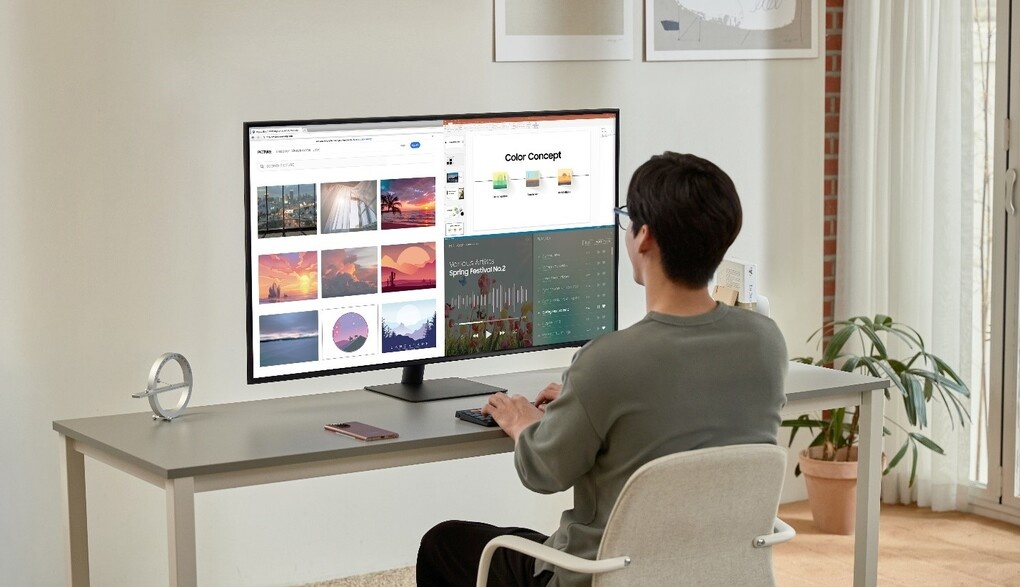 Màn hình thông minh hỗ trợ làm việc, giải trí tại nhà man hinh thong minh ho tro lam viec giai tri tai nha