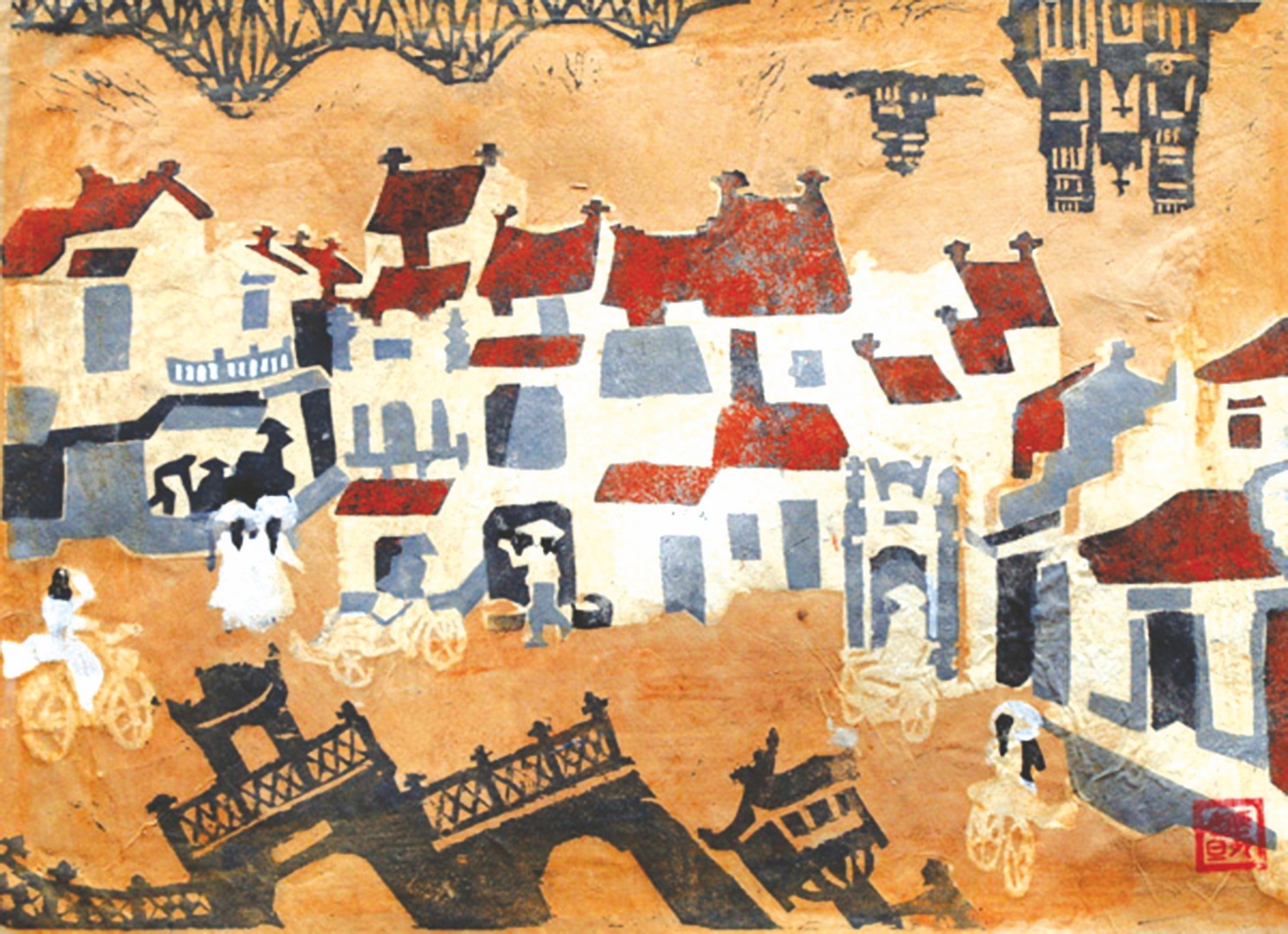 gin giu ve dep viet qua tranh khac