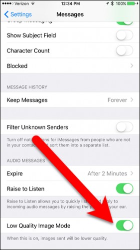 Cách tiết kiệm 3G khi gửi ảnh qua iMessage trên iOS 10