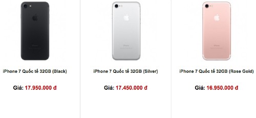 Giá iPhone 7 giảm sâu, xuống dưới 17 triệu đồng
