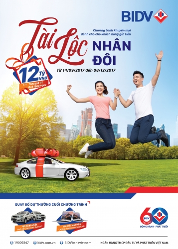 Cơ hội trúng ô tô với chương trình “Tài Lộc nhân đôi” của BIDV Cơ hội trúng ô tô với chương trình “Tài Lộc nhân đôi” của BIDV