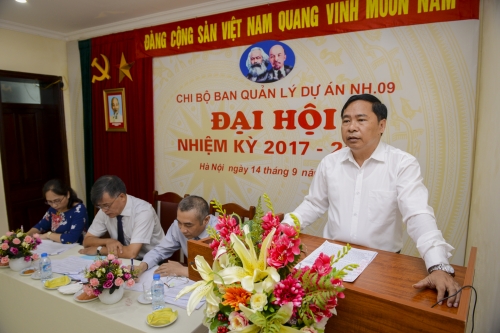Đại hội Chi bộ Ban Quản lý Dự án NH.09 nhiệm kỳ 2017-2020