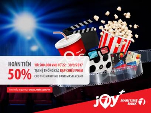 Xem phim bom tấn với ưu đãi hoàn tiền 50%