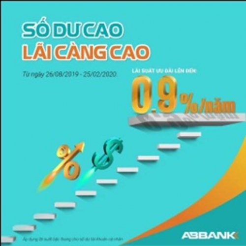 ABBANK: Lãi suất bậc thang cho tiền gửi không kỳ hạn