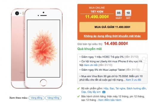iPhone SE đồng loạt giảm giá 2-3 triệu đồng