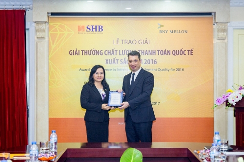 SHB lần thứ 7 nhận giải thưởng thanh toán quốc tế xuất sắc SHB lần thứ 7 nhận giải thưởng thanh toán quốc tế xuất sắc