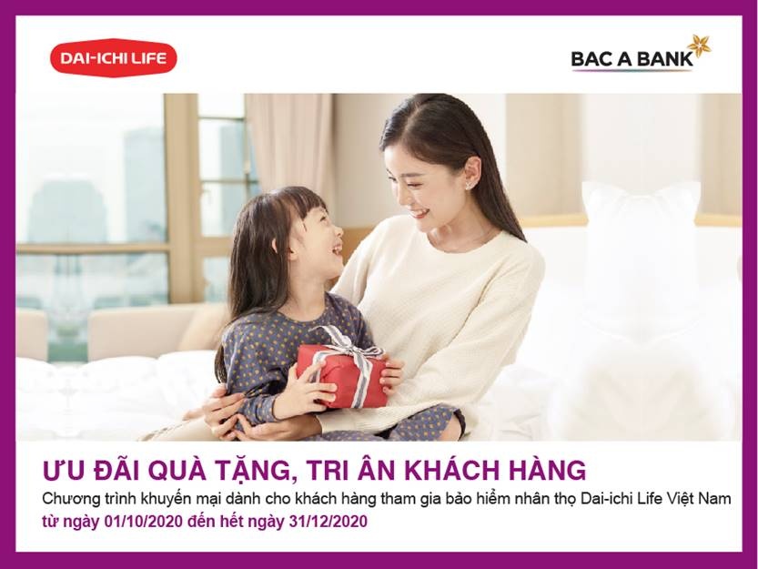 BAC A BANK tri ân khách hàng tham gia bảo hiểm nhân thọ