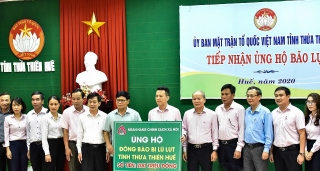 NHCSXH ủng hộ đồng bào thiệt hại do mưa lũ tại Thừa Thiên Huế