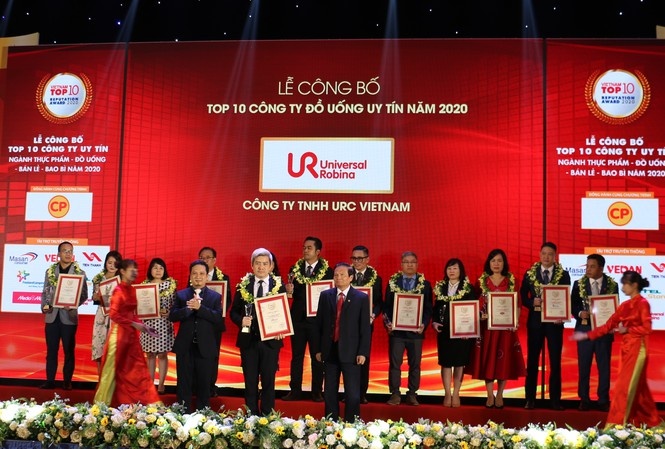 URC Việt Nam đạt Top 10 công ty đồ uống uy tín 2020 urc viet nam dat top 10 cong ty do uong uy tin 2020