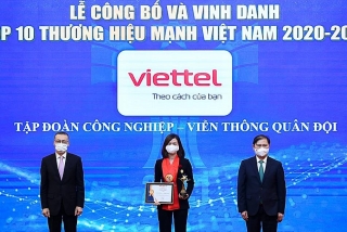 Viettel được công nhận là thương hiệu hàng đầu của Việt Nam