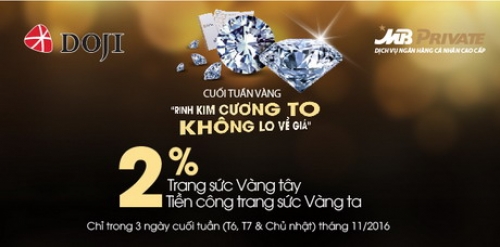 MB Private phối hợp với DOJI triển khai chương trình ưu đãi KH cao cấp