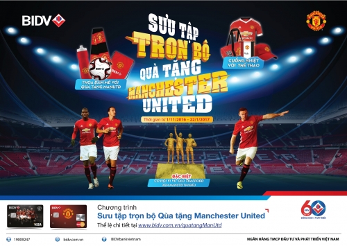 Sưu tập trọn bộ quà tặng Manchester United chính hãng cùng BIDV