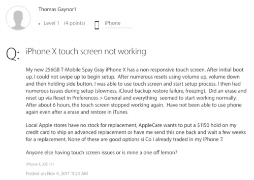 iPhone X bị tố nhiều lỗi iPhone X bị tố nhiều lỗi