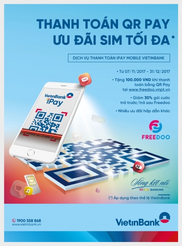 Thanh toán QR Pay nhận sim VinaPhone với nhiều ưu đãi hấp dẫn cùng VietinBank Thanh toán QR Pay nhận sim VinaPhone với nhiều ưu đãi hấp dẫn cùng VietinBank