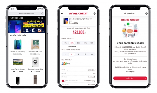 Home Credit cho vay trả góp trực tuyến 0% lãi suất Home Credit cho vay trả góp trực tuyến 0% lãi suất