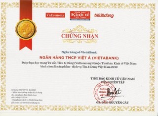 Dịch vụ ngân hàng số của VietABank được vinh danh
