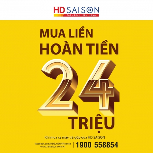 Bất ngờ với ưu đãi hoàn tiền của HD SAISON