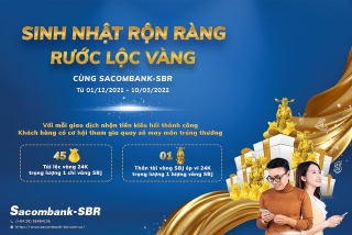 Sinh nhật rộn ràng – rước lộc vàng cùng Sacombank-SBR