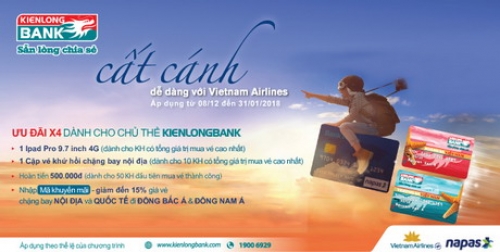 Cơ hội trúng iPad Pro dành cho chủ thẻ nội địa Kienlongbank