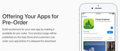 Apple đã cho phép đặt trước ứng dụng trên App Store