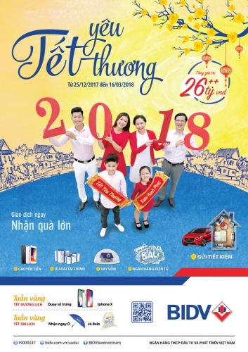 Ngập tràn ưu đãi cuối năm tại BIDV