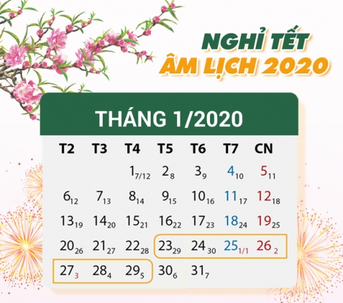 Người lao động được nghỉ Tết Nguyên đán Canh Tý liên tục 7 ngày Người lao động được nghỉ Tết Nguyên đán Canh Tý liên tục 7 ngày