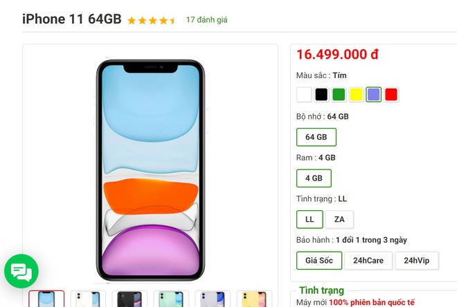 iPhone 11 xách tay tiếp tục giảm giá tại Việt Nam