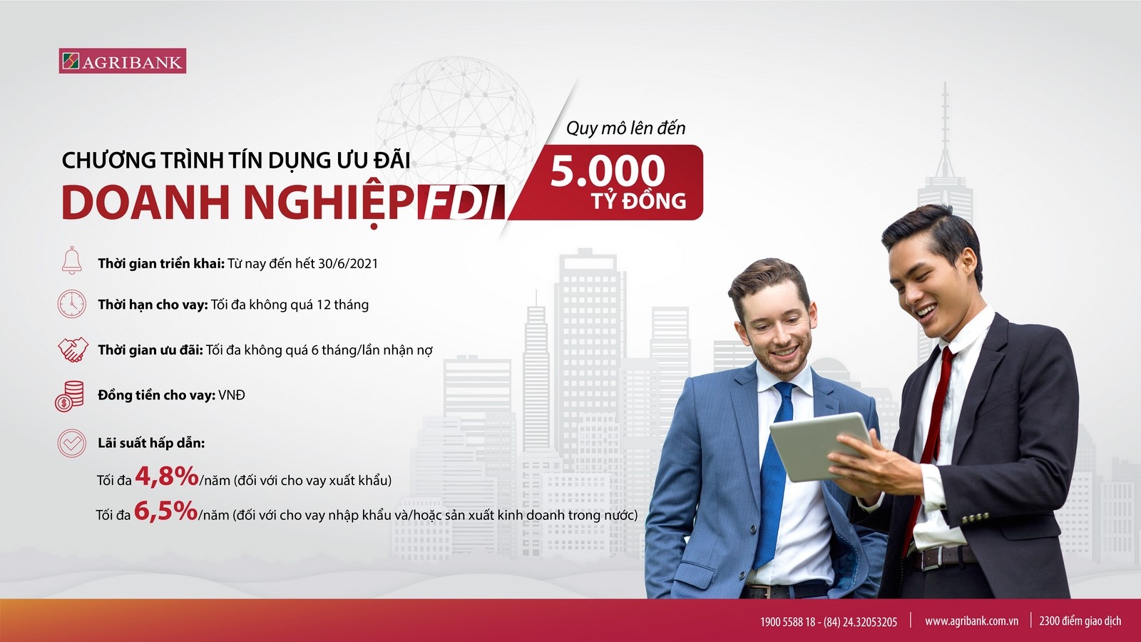 agribank goi tin dung 70000 ty dong va 150 trieu usd danh rieng cho doanh nghiep