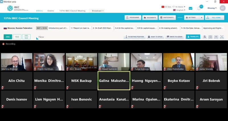 Đại diện Ngân hàng Nhà nước Việt Nam tham dự Kỳ họp lần thứ 137 Hội đồng IBEC