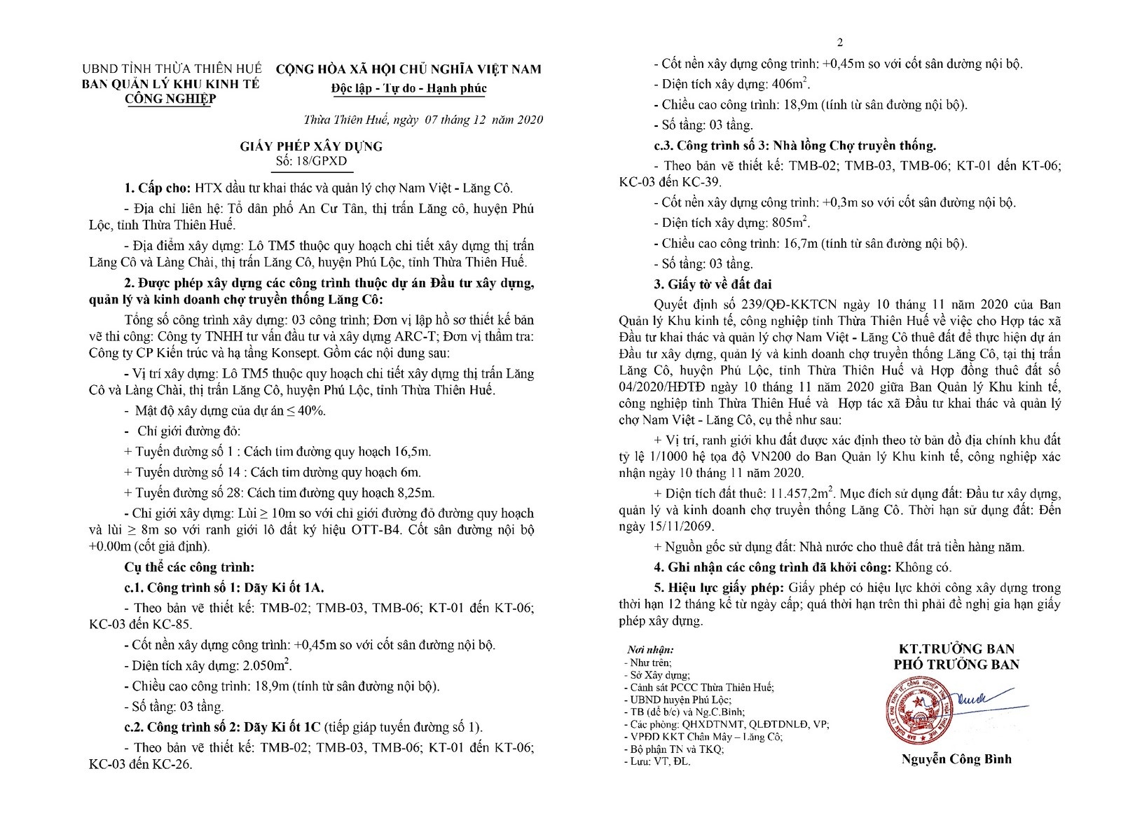 Thừa Thiên - Huế chấp thuận đầu tư xây dựng dự án Chợ Lăng Cô thua thien hue chap thuan dau tu xay dung du an cho lang co
