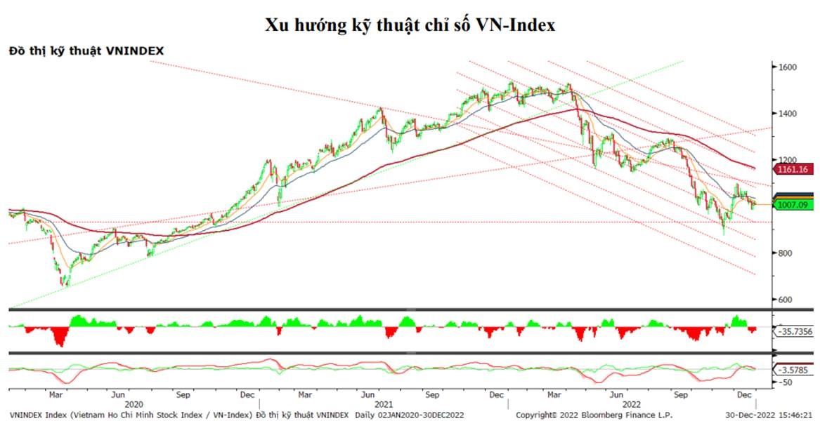vn index ket thuc nam 2022 o muc 1007 diem
