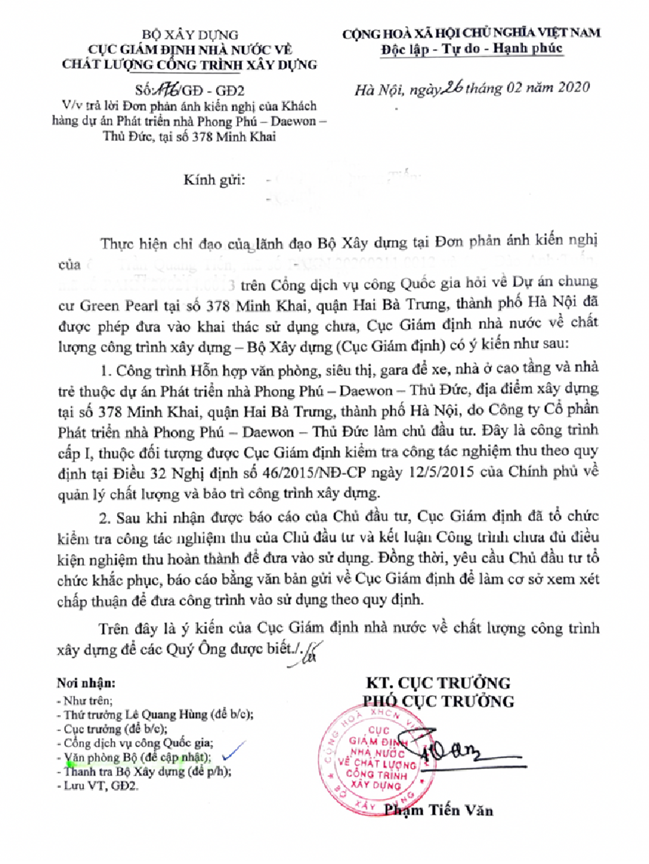 du an green pearl dinh ban giao nha khi chua du dieu kien