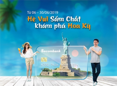 Sacombank tặng chuyến đi Mỹ cho khách hàng sử dụng thẻ quốc tế Sacombank tặng chuyến đi Mỹ cho khách hàng sử dụng thẻ quốc tế
