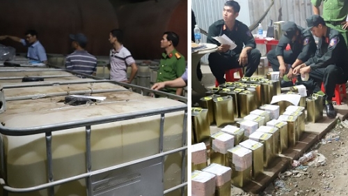 Triệt phá đường dây sản xuất, buôn bán xăng giả quy mô đặc biệt lớn