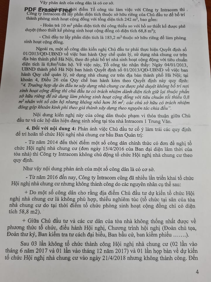 Lộ nhiều sai phạm tại chung cư Intracom 1 Trung Văn lo nhieu sai pham tai chung cu intracom 1 trung van