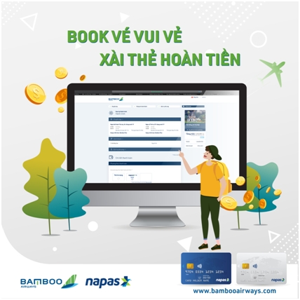 Hoàn tiền 200.000 đồng khi thanh toán vé Bamboo Airways bằng thẻ nội địa Napas