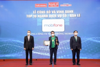 MobiFone được vinh danh Top 10 ngành Dịch vụ số - Bán lẻ