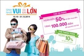 Sacombank ưu đãi lớn cho chủ thẻ